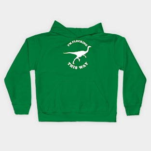 Gallimimus - I'm Flocking This Way Kids Hoodie